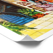 ニューオーリンズバーボン通りヴィンテージ ポスター (角)