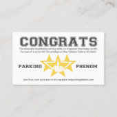 ニューオーリンズパーキングオールスタースカウトカード コーリングカード (裏面)