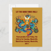 ニューオーリンズパーティー インビテーションポストカード (正面/裏面)