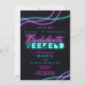 ニューオーリンズビーズバーボンネオンバチェロレッテウィークエンド 招待状 (正面)