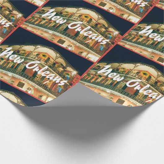 ニューオーリンズフランスのクォーターコーナー ラッピングペーパー (角)