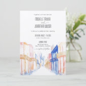 ニューオーリンズフランスのクォーターデスティネーションウェディング 招待状 (スタンド正面)