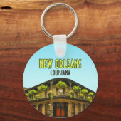 ニューオーリンズフランスのクォータールイジアナ キーホルダー (正面)
