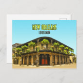 ニューオーリンズフランスのクォータールイジアナ ポストカード (正面/裏面)