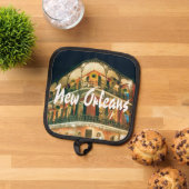 ニューオーリンズフランスのクォーター写真 鍋敷き (トップダウン)