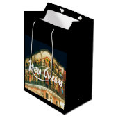 ニューオーリンズフランスのクォーター建物写真 ミディアムペーパーバッグ (正面アングル)