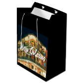 ニューオーリンズフランスのクォーター建物写真 ミディアムペーパーバッグ (裏面アングル)