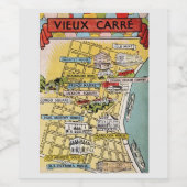 ニューオーリンズフランスのクォーター ワインラベル (シングルラベル)