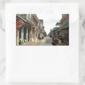 ニューオーリンズフランスのクォーター 長方形シール (バッグ)