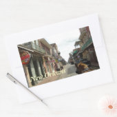 ニューオーリンズフランスのクォーター 長方形シール (封筒)