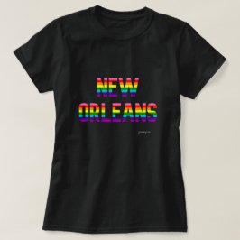 ニューオーリンズプライドレインボー国旗TシャツW. Tシャツ