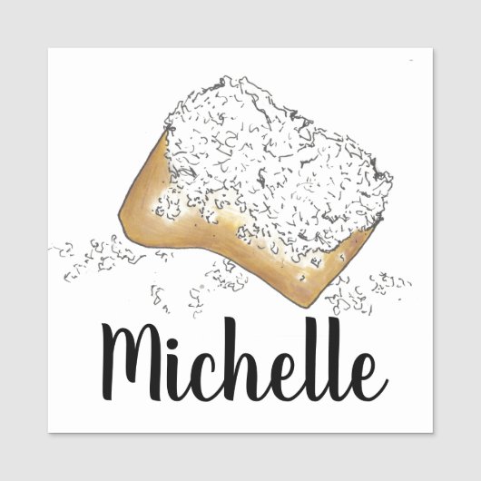 ニューオーリンズベイグネットペストリーマルディグラスカフェノーラ 名札 (正面)