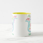 ニューオーリンズマップノラネイバーシティワードタイポグラフィ ツートーンマグカップ (中央)