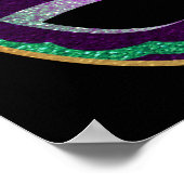 ニューオーリンズマルディグラスバースデーパーティー歓迎サイン ポスター (角)