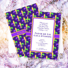 ニューオーリンズマルディグラスパーティーフルーアデリス 招待状