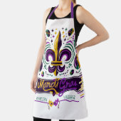 ニューオーリンズマルディグラスパープルイエローグリーン エプロン (インサイチュ)