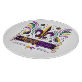 ニューオーリンズマルディグラスパープルイエローグリーン カッティングボード (角)