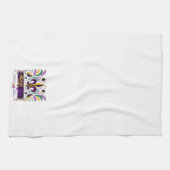 ニューオーリンズマルディグラスパープルイエローグリーン キッチンタオル (横)