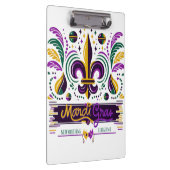 ニューオーリンズマルディグラスパープルイエローグリーン クリップボード (右)