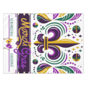 ニューオーリンズマルディグラスパープルイエローグリーン テーブルクロス (正面(横))