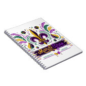 ニューオーリンズマルディグラスパープルイエローグリーン ノートブック (右側)