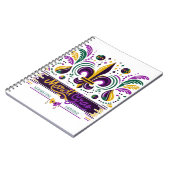 ニューオーリンズマルディグラスパープルイエローグリーン ノートブック (左側)