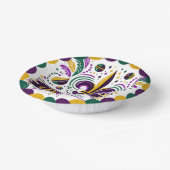 ニューオーリンズマルディグラスパープルイエローグリーン ペーパーボウル (傾斜あり)