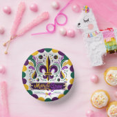 ニューオーリンズマルディグラスパープルイエローグリーン ペーパーボウル (パーティー)