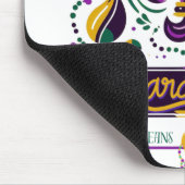 ニューオーリンズマルディグラスパープルイエローグリーン マウスパッド (コーナー)