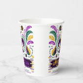 ニューオーリンズマルディグラスパープルイエローグリーン 紙コップ (左)