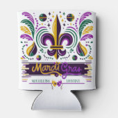 ニューオーリンズマルディグラスパープルイエローグリーン 缶クーラー (裏面)