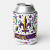 ニューオーリンズマルディグラスパープルイエローグリーン 缶クーラー (缶裏面)