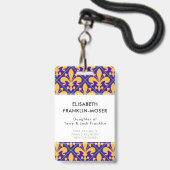 ニューオーリンズマルディグラスファミリー懇親会 バッジ (Front with Lanyard)