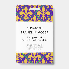 ニューオーリンズマルディグラスファミリー懇親会 バッジ