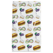 ニューオーリンズマルディグラスベイグネットビーズマスクポボーイ スモールペーパーバッグ (正面)