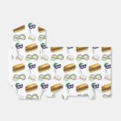 ニューオーリンズマルディグラスベイグネットビーズマスクポボーイ フェイバーボックス (折り畳みなし)