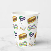 ニューオーリンズマルディグラスベイグネットビーズマスクポボーイ 紙コップ (左)