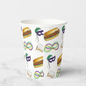 ニューオーリンズマルディグラスベイグネットビーズマスクポボーイ 紙コップ (右)