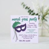 ニューオーリンズマルディグラスマスカレードマスクボールパーティー 招待状 (スタンド正面)