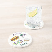 ニューオーリンズマルディグラスマスクビーズビーグネットノーラ コースター (側面)