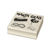 ニューオーリンズマルディグラスマスクビーズビーグネットノーラ ラバースタンプ (スタンプ)