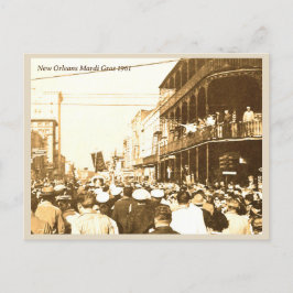 ニューオーリンズマルディグラヴィンテージ写真1961 ポストカード