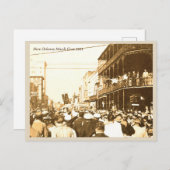ニューオーリンズマルディグラヴィンテージ写真1961 ポストカード (正面/裏面)