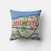 ニューオーリンズミッドシティ地図ピロー クッション (裏面)