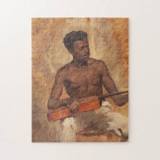 ニューオーリンズミュージシャン（ギタリスト） （フランシス・ミレー） ジグソーパズル (縦)