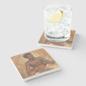 ニューオーリンズミュージシャン（ギタリスト） （フランシス・ミレー） ストーンコースター (横)