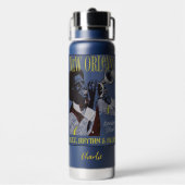 ニューオーリンズミュージック名前をカスタムする ウォーターボトル (背面)