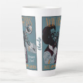 ニューオーリンズミュージック名前をカスタムする カフェラテマグ (正面)