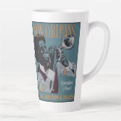 ニューオーリンズミュージック名前をカスタムする カフェラテマグ (右)