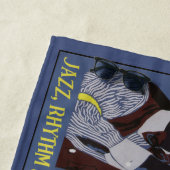 ニューオーリンズミュージック名前をカスタムする ビーチタオル (インサイチュ)